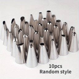 10 darabos Rozsdamentes Acl Tortadszt Kszlet - DIY Cukormz Fvkk Stemnyekhez & Pkstemnyekhez, Konyhai Steszkzk