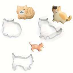 5db, Kitten Stivgk, Rozsdamentes Acl Pogcsaszaggat Kszlet, Aranyos Kawaii Cat Keksz Formk, Steszkzk, Konyhai Kiegsztk