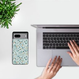 PROTEMIO MY ART Védőburkolat a Google Pixel 7a-hez BLUE TERRAZZO (164)