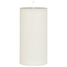 LED tömbgyertya WARM FLAME 20 cm fehér