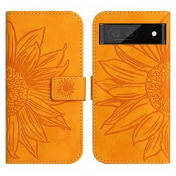 ART SUN FLOWER pénztárca tok szíjjal Google Pixel 7 Pro sárga