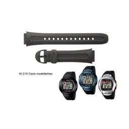 W-210-1 Casio fekete műanyag szíj