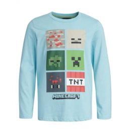 Minecraft Blockbuster Blue gyerek hosszú ujjú póló, felső 10 év / 140 cm