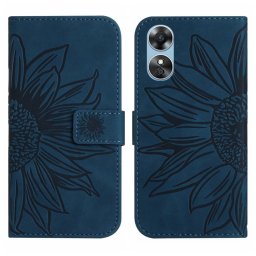 ART SUN FLOWER Tárcatáska pánttal Oppo A17 kék