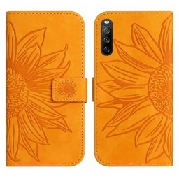 ART SUN FLOWER Pénztárca tok pánttal Sony Xperia 10 IV 5G sárga