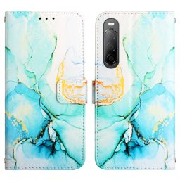 ART MARBLE Pénztárcahuzat Sony Xperia 10 IV 5G GREEN