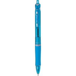 PILOT Golyóstoll, 0,25 mm, nyomógombos, PILOT "Acroball", világoskék