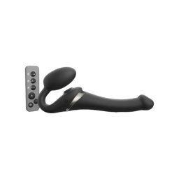 Strap-on-me S - felcsatolható, léghullámos vibrátor - (fekete)