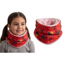 Körsál snood Miraculous Ladybug, Katicabogár puha polár béléssel