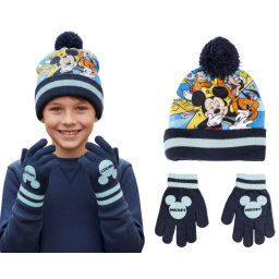 Mickey egér téli kötött sapka,kesztyű szett