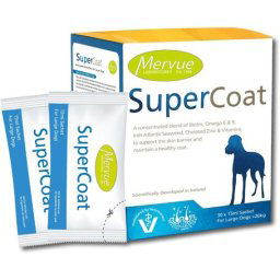 Mervue SuperCoat Dog szőr- és bőrtápláló olaj kistestű kutyáknak (30 x 15 ml-es tasak) 450 ml