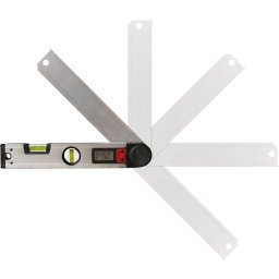 EXTOL PREMIUM vízmérték, digitális szögmérővel, 305mm, 2 libella, ?0,5mm/1m, illetve 0-225°, ?0,3°, LCD kijelző