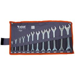 Extol Premium 12 darabos villáskulcs készlet vászon tartóban (6-32 mm)