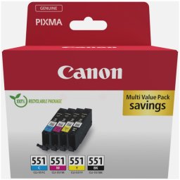 Canon CLI-551 (6509B015) - eredeti patron, black + color (fekete + színes)