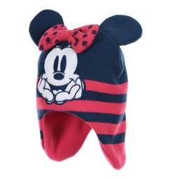 Minnie egér Kötött téli fülvédős sapka
