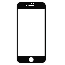Apple iPhone 7 Plus / 8 Plus, Kijelzővédő fólia, ütésálló fólia (az íves részre is!), Tempered Glass (edzett üveg), 3D Cover, fekete