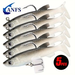 5db 8 cm-es puha horgszcsali horgokkal