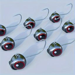5db Big Eyes Weedless Jig Head Horgok, lomfejjel, Slyozott Horoggal