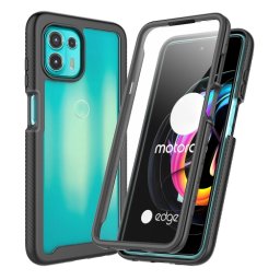 DUAL Kétoldalas borítás Motorola Edge 20 Lite fekete fóliával
