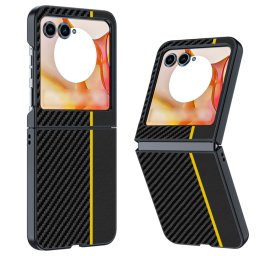 CARBON Védőburkolat a Motorola-hez Razr 50 sárga