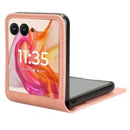 LITCHI Védőhuzat Motorola Razr 50 Ultra rózsaszín
