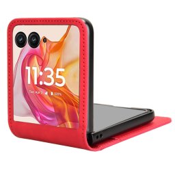 LITCHI Védőburkolat Motorola Razr 50 Ultra vörös