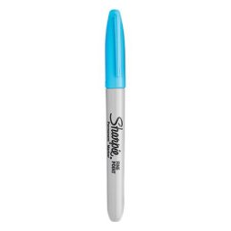 SHARPIE Alkoholos marker, 1 mm, kúpos, SHARPIE "Fine Point", világoskék