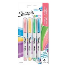 SHARPIE Filctoll készlet, vágott, SHARPIE "S-Note", 4 különböző szín