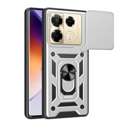 RING KAMERA Borító tartóval Infinix Note 40 Pro / 40 Pro+ 5G ezüsthöz