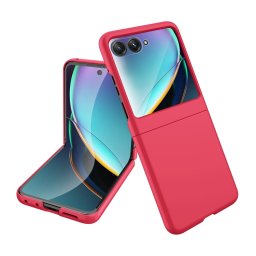 EXTRA PC Műanyag borítás üveggel külső kijelzőhöz Motorola Razr50 Ultra vörös