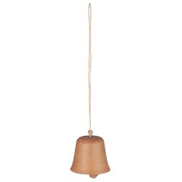 Függő agyagdísz CHRISTMAS BELL barna