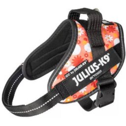Julius-K9 IDC virágos rózsaszín powerhám kutyáknak (23-30 kg, 63-85 cm)