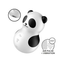 Satisfyer Pocket Panda - léghullámos csiklóizgató (fekete)