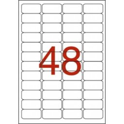 APLI Etikett, 45,7x21,2 mm, poliészter, időjárásálló, kerekített sarkú, fehér, APLI, 960 etikett/csomag