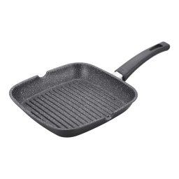 Royalty Line grill serpenyő 24 cm márvány bevonattal üveg fedővel - fekete (RL-AG24ML)
