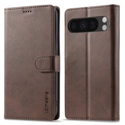 IMEEKE pénztárca tok Google Pixel 9 / Pixel 9 Pro sötétbarna