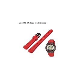 LW-200-4A Casio piros műanyag szíj
