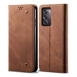 DENIM Pénztárcahuzat Oppo Reno12 Pro 5G barna színben