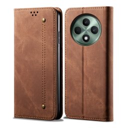 DENIM Pénztárcahuzat Oppo Reno12 FS 5G barna