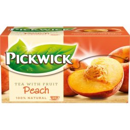 PICKWICK Fekete tea, 20x1,5 g, PICKWICK, őszibarack