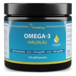 Vitaking Omega-3 Halolaj 1200mg lágyzselatin kapszula - 160db