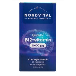 Nordvital b12-vitamin 1000mcg vegán kapszula, 60 db