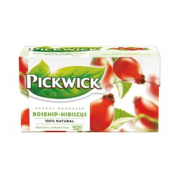 PICKWICK Herba tea, 20x2,5 g, PICKWICK, csipkebogyó hibiszkusszal
