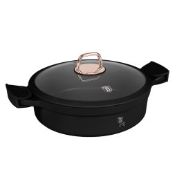 Berlinger Haus Alacsony lábas fedővel 28 cm tapadásmentes bevonattal Black Rose Collection BH/1455