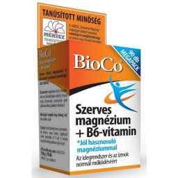 BioCo Szerves Magnézium + B6-vitamin Megapack, 90 db tabletta