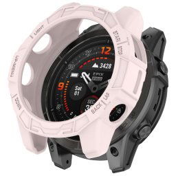 TPU HALF BORÍTÓ burkolat Garmin Fenix E 47mm világos rózsaszín