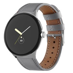 LEATHER Bőrszíj Google Pixel-hoz Watch / Pixel Watch2 / Pixel Watch3 41 mm szürke