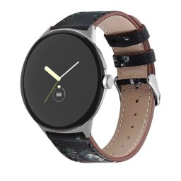 LEATHER Bőrszíj Google Pixel Watch / Pixel Watch 2 / Pixel Watch 3 41 mm WHITE FLOWER számára
