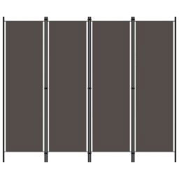 vidaXL antracitszürke 4 paneles paraván 200 x 180 cm