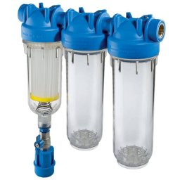 HYDRA 7" RSH TRIO 50mcr csatlakozó 1" öntisztító háromrészes vízszűrő